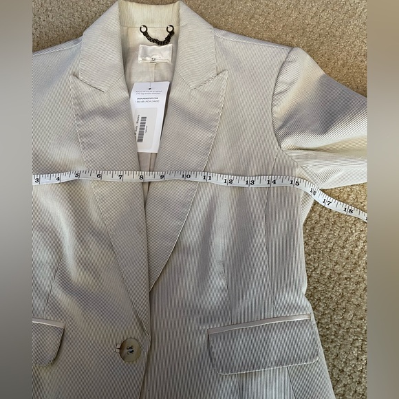 3.1 Phillip Lim 3/4 sleeve Women’s Jacket Size 4 in Grey/Silver/Creamy White - Picture 5 of 11